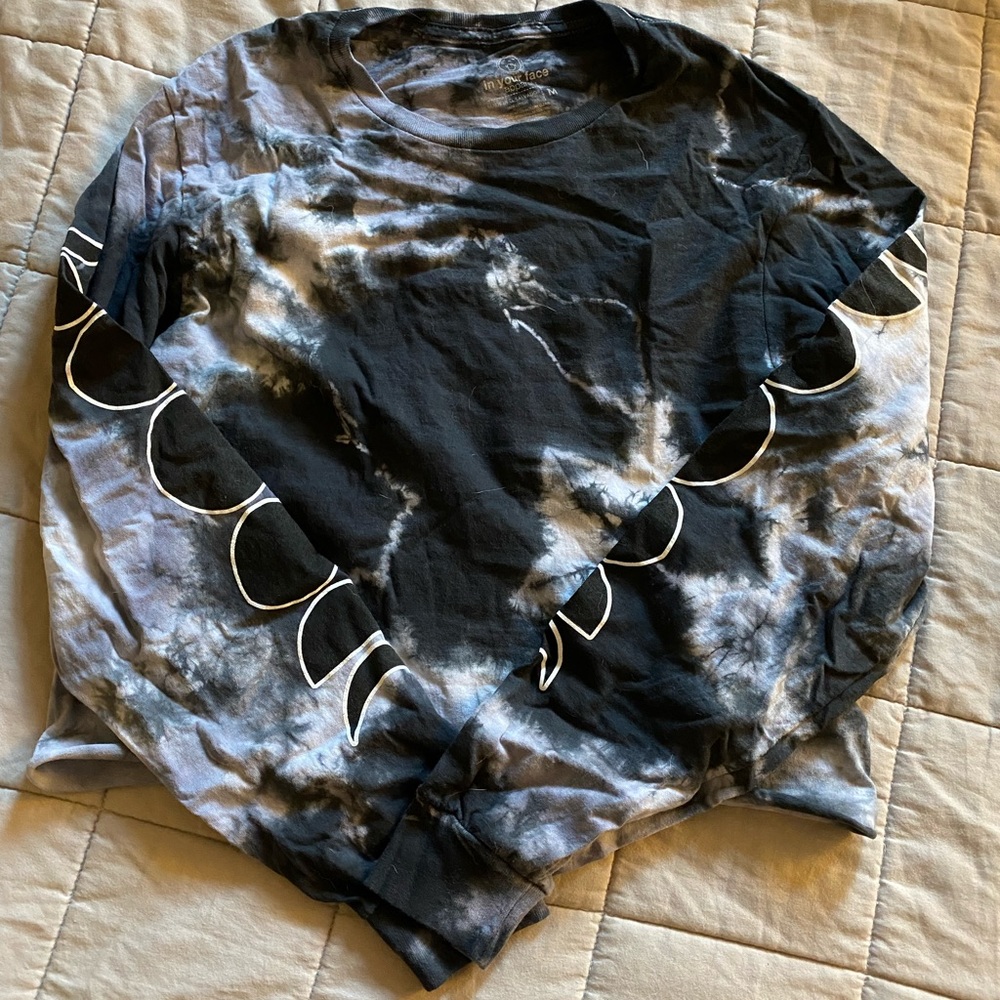 Celestial tie dye shirt
